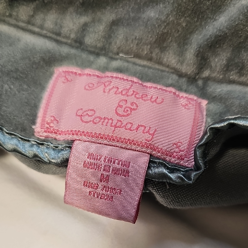 Andrew & Co Teal Velvet Cropped Jacket Womens Size Medium - Picture 6 of 8
